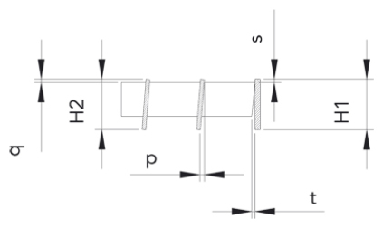 Tegning af tolerancer på ribber og kantjern på gitterrist