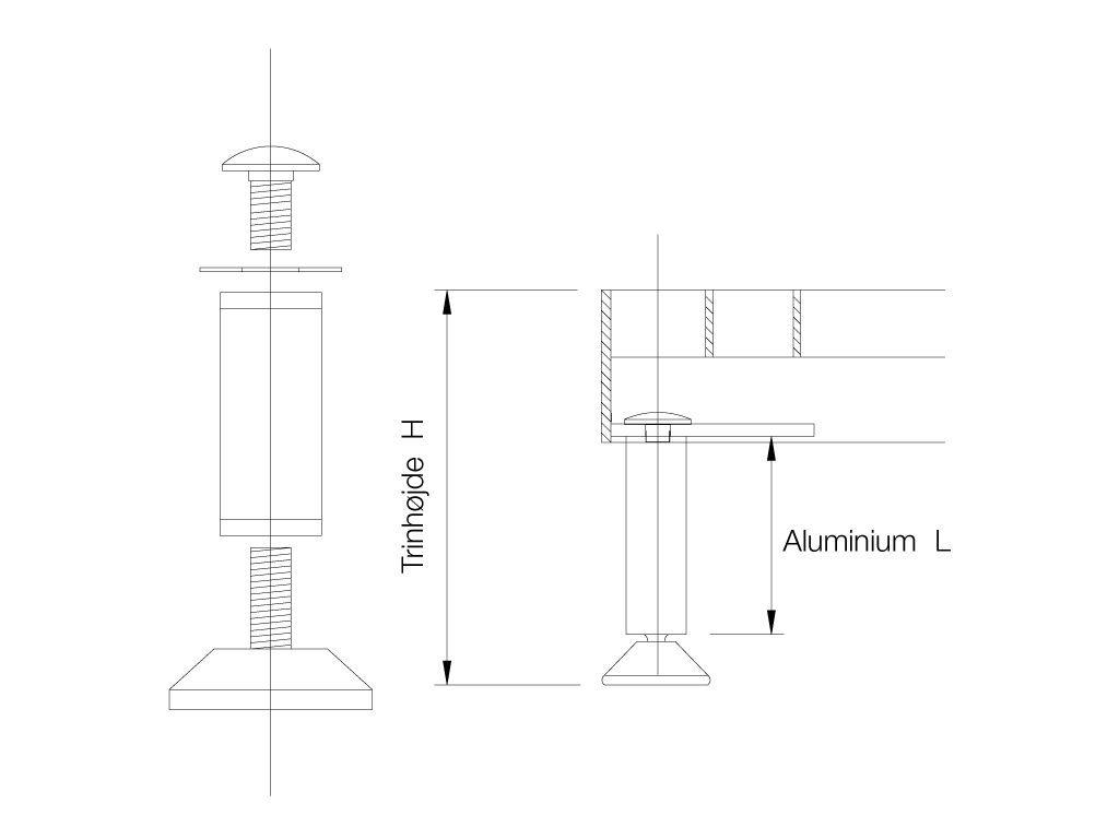 Light Trinriste - Firkantet -